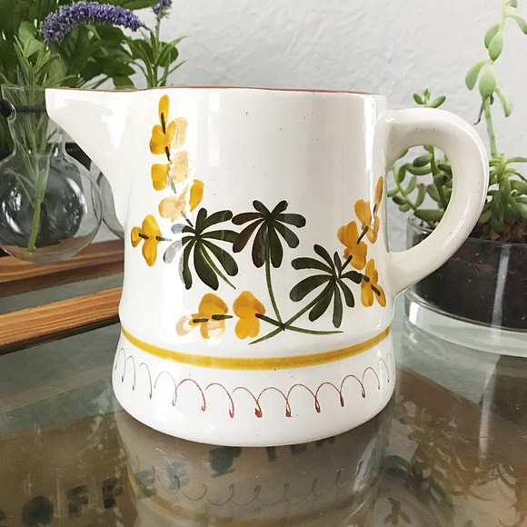 Vintage Stangl Art Pottery Pitcher Golden Blossom Pattern - Picture 3 of 9
